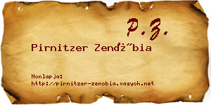 Pirnitzer Zenóbia névjegykártya